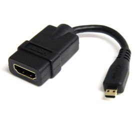 StarTech.com Cable de 12cm Adaptador HDMI de alta velocidad - HDMI a Micro HDMI - Hembra a Macho StarTech.com Cable de 12cm Adaptador HDMI de alta velocidad - HDMI a Micro HDMI - Hembra a Macho