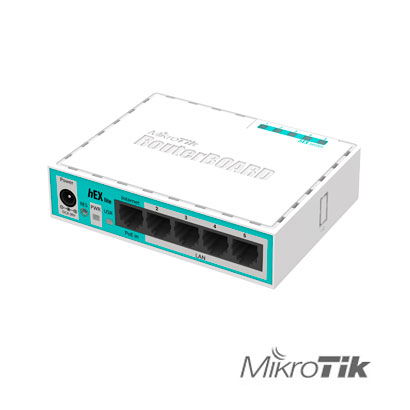 MikroTik RouterBOARD hEX lite RB750r2 - Router conmutador de 4 puertos -