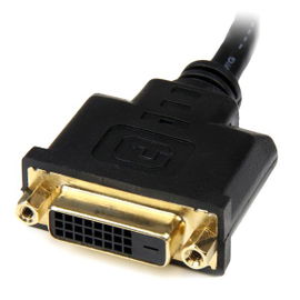 StarTech.com Adaptador de 20cm HDMI a DVI - DVI-D Hembra - HDMI Macho - Cable Conversor de Vídeo - Negro StarTech.com Adaptador de 20cm HDMI a DVI - DVI-D Hembra - HDMI Macho - Cable Conversor de Vídeo - Negro