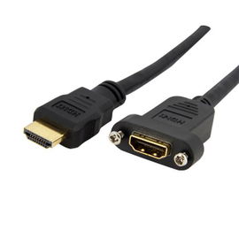 StarTech.com Cable HDMI de 91cm para montaje en Panel - Hembra a Macho