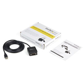 StarTech.com Cable 1,8m USB a Puerto Serie Serial RS232 DB9 con Retención del Puerto de Asignación COM