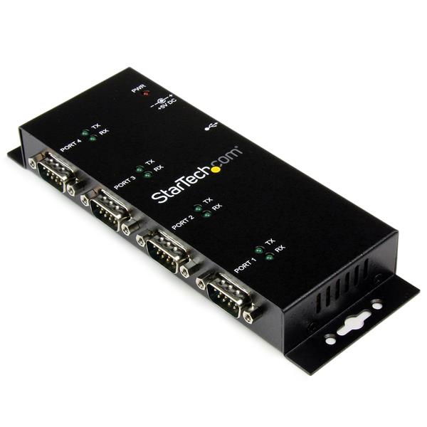 StarTech.com Concentrador Adaptador USB a Serie RS232 DB9 4 Puertos – Riel DIN Industrial y Montaje en Pared StarTech.com Concentrador Adaptador USB a Serie RS232 DB9 4 Puertos – Riel DIN Industrial y Montaje en Pared