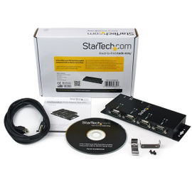 StarTech.com Concentrador Adaptador USB a Serie RS232 DB9 4 Puertos – Riel DIN Industrial y Montaje en Pared StarTech.com Concentrador Adaptador USB a Serie RS232 DB9 4 Puertos – Riel DIN Industrial y Montaje en Pared