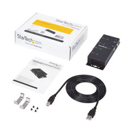 StarTech.com Concentrador Adaptador USB a Serie RS232 DB9 4 Puertos – Riel DIN Industrial y Montaje en Pared StarTech.com Concentrador Adaptador USB a Serie RS232 DB9 4 Puertos – Riel DIN Industrial y Montaje en Pared