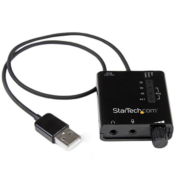 StarTech.com Tarjeta de Sonido Estéreo USB Externa Adaptador Conversor con Salida SPDIF - 1x USB A Macho - 2x Mini-Jack Hembra - Negro - Tarjeta de sonido - de 24 bits - 96 kHz - estéreo - USB 2.0 - para P/N: MU15MMS, MU6MMS StarTech.com Tarjeta de Sonido Estéreo USB Externa Adaptador Conversor con Salida SPDIF - 1x USB A Macho - 2x Mini-Jack Hembra - Negro - Tarjeta de sonido - de 24 bits - 96 kHz - estéreo - USB 2.0 - para P/N: MU15MMS, MU6MMS