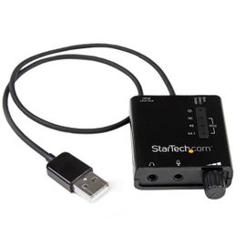 StarTech.com Tarjeta de Sonido Estéreo USB Externa Adaptador Conversor con Salida SPDIF - 1x USB A Macho - 2x Mini-Jack Hembra - Negro - Tarjeta de sonido - de 24 bits - 96 kHz - estéreo - USB 2.0 - para P/N: MU15MMS, MU6MMS StarTech.com Tarjeta de Sonido Estéreo USB Externa Adaptador Conversor con Salida SPDIF - 1x USB A Macho - 2x Mini-Jack Hembra - Negro - Tarjeta de sonido - de 24 bits - 96 kHz - estéreo - USB 2.0 - para P/N: MU15MMS, MU6MMS