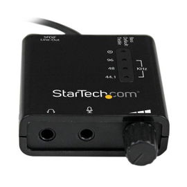 StarTech.com Tarjeta de Sonido Estéreo USB Externa Adaptador Conversor con Salida SPDIF - 1x USB A Macho - 2x Mini-Jack Hembra - Negro - Tarjeta de sonido - de 24 bits - 96 kHz - estéreo - USB 2.0 - para P/N: MU15MMS, MU6MMS StarTech.com Tarjeta de Sonido Estéreo USB Externa Adaptador Conversor con Salida SPDIF - 1x USB A Macho - 2x Mini-Jack Hembra - Negro - Tarjeta de sonido - de 24 bits - 96 kHz - estéreo - USB 2.0 - para P/N: MU15MMS, MU6MMS