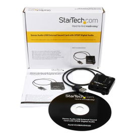 StarTech.com Tarjeta de Sonido Estéreo USB Externa Adaptador Conversor con Salida SPDIF - 1x USB A Macho - 2x Mini-Jack Hembra - Negro - Tarjeta de sonido - de 24 bits - 96 kHz - estéreo - USB 2.0 - para P/N: MU15MMS, MU6MMS StarTech.com Tarjeta de Sonido Estéreo USB Externa Adaptador Conversor con Salida SPDIF - 1x USB A Macho - 2x Mini-Jack Hembra - Negro - Tarjeta de sonido - de 24 bits - 96 kHz - estéreo - USB 2.0 - para P/N: MU15MMS, MU6MMS