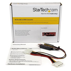 StarTech.com Conversor Adaptador IDE PATA de 40 pines a SATA - Convertidor para Disco Duro SSD o Unidad Óptica