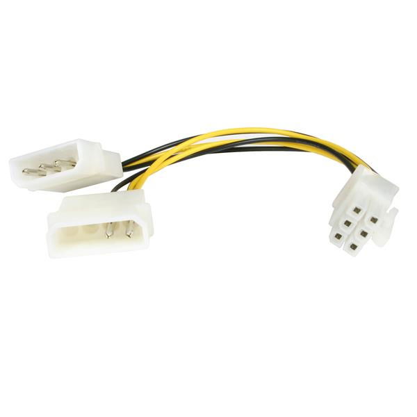 StarTech.com Cable de 15cm Adaptador de Alimentación de LP4 a PCI Express de 6 Pines para Tarjeta Gráfica StarTech.com Cable de 15cm Adaptador de Alimentación de LP4 a PCI Express de 6 Pines para Tarjeta Gráfica
