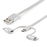StarTech.com Cable Trenzado de 1m USB a Lightning USB-C y Micro USB - Cable Cargador para Teléfono Móvil iPhone iPad Tablet