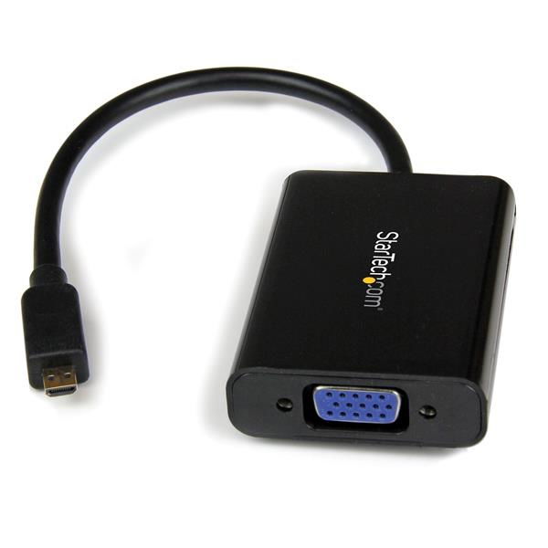 StarTech.com Cable Adaptador Externo Conversor de Vídeo y Audio Micro HDMI a VGA - 1920x1200 StarTech.com Cable Adaptador Externo Conversor de Vídeo y Audio Micro HDMI a VGA - 1920x1200