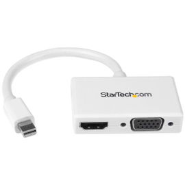StarTech.com Adaptador Mini DP de Audio/Vídeo para Viajes - Conversor Mini DisplayPort a HDMI o VGA - 1080p Blanco StarTech.com Adaptador Mini DP de Audio/Vídeo para Viajes - Conversor Mini DisplayPort a HDMI o VGA - 1080p Blanco