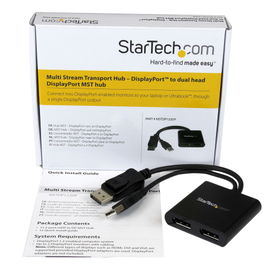 StarTech.com Splitter Multiplicador DP a 2 puertos DisplayPort - Hub MST StarTech.com Splitter Multiplicador DP a 2 puertos DisplayPort - Hub MST