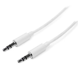 StarTech.com Cable de 3 metros Delgado de Audio Estéreo Mini Jack de 3,5mm - Blanco - Macho a Macho StarTech.com Cable de 3 metros Delgado de Audio Estéreo Mini Jack de 3,5mm - Blanco - Macho a Macho
