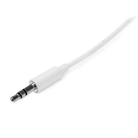 StarTech.com Cable de 3 metros Delgado de Audio Estéreo Mini Jack de 3,5mm - Blanco - Macho a Macho StarTech.com Cable de 3 metros Delgado de Audio Estéreo Mini Jack de 3,5mm - Blanco - Macho a Macho
