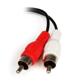 StarTech.com Cable Adaptador de 15cm de Audio Estéreo Mini Jack de 3,5mm Hembra a 2x RCA Macho
