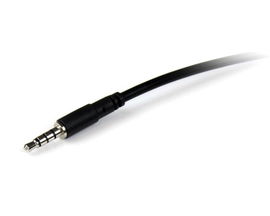StarTech.com Cable de 2m de Extensión Alargador de Auriculares Headset Mini-Jack 3,5mm 4 pines Macho a Hembra