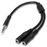 StarTech.com Adaptador Divisor de Auriculares Mini-Jack 3,5mm 3 pines Macho a 2x Mini-Jack 3 pines Hembra