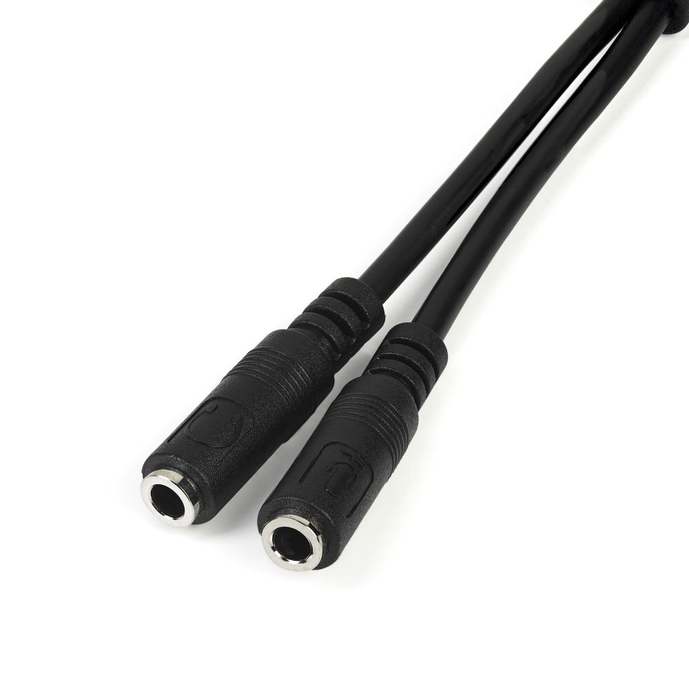 StarTech.com Adaptador de Auriculares con Micrófono Mini-Jack 3,5mm 4 pines a Conectores Separados de Auriculares y de Micrófono - M a 2xH StarTech.com Adaptador de Auriculares con Micrófono Mini-Jack 3,5mm 4 pines a Conectores Separados de Auriculares y de Micrófono - M a 2xH