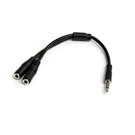 StarTech.com Adaptador de Auriculares con Micrófono Mini-Jack 3,5mm 4 pines a Conectores Separados de Auriculares y de Micrófono - M a 2xH StarTech.com Adaptador de Auriculares con Micrófono Mini-Jack 3,5mm 4 pines a Conectores Separados de Auriculares y de Micrófono - M a 2xH