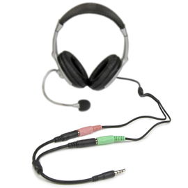 StarTech.com Adaptador de Auriculares con Micrófono Mini-Jack 3,5mm 4 pines a Conectores Separados de Auriculares y de Micrófono - M a 2xH StarTech.com Adaptador de Auriculares con Micrófono Mini-Jack 3,5mm 4 pines a Conectores Separados de Auriculares y de Micrófono - M a 2xH