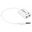 StarTech.com Adaptador de Auriculares con Micrófono Mini-Jack 3,5mm 4 pines a Conectores de Auriculares y de Micrófono - M a 2xH Blanco
