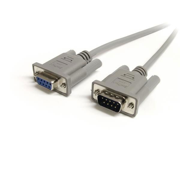 StarTech.com Cable Alargador de 1,8m de Extensión DB9 Serie RS232 EGA Macho a Hembra - Extensor Gris