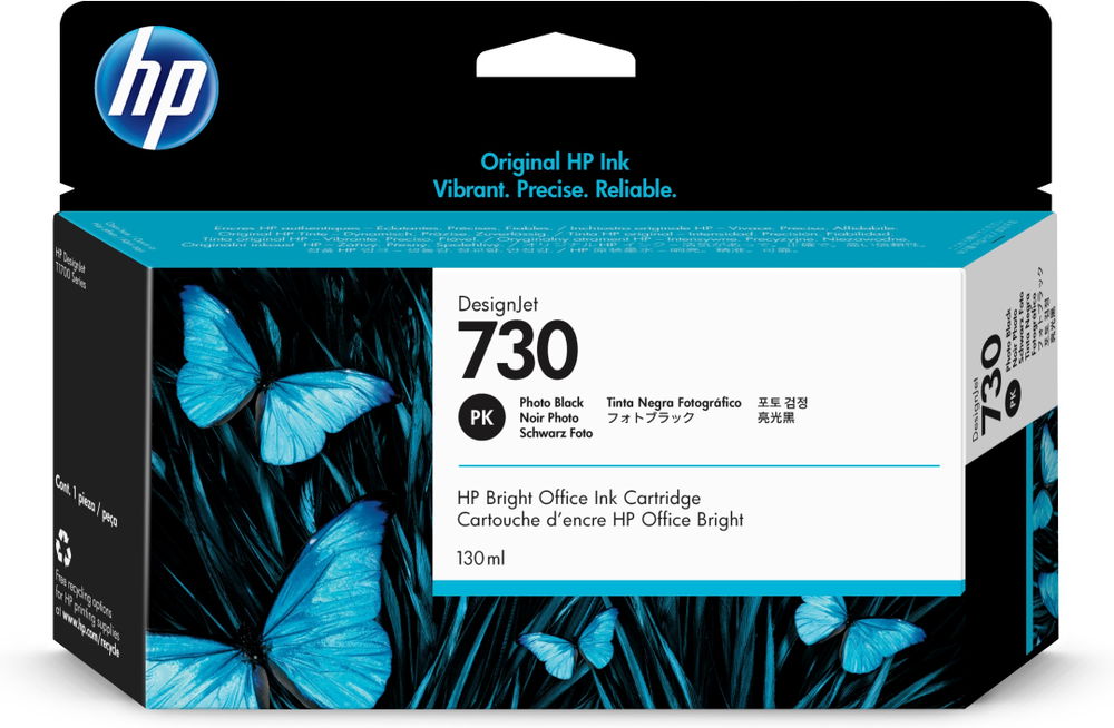 HP 730 130-ml Photo Black DesignJet Ink Cartridge HP 730 130-ml Photo Black DesignJet Ink Cartridge