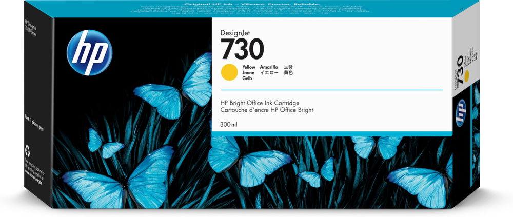 HP Cartucho de tinta DesignJet 730 amarillo de 300 ml HP Cartucho de tinta DesignJet 730 amarillo de 300 ml