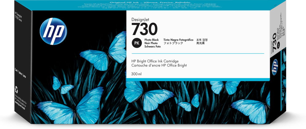 HP Cartucho de tinta DesignJet 730 negro fotográfico de 300 ml HP Cartucho de tinta DesignJet 730 negro fotográfico de 300 ml
