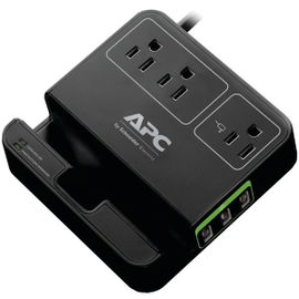 APC P3U3B limitador de tensión Negro 3 salidas AC 120 V 1,83 m