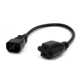 StarTech.com PAC100 cable de transmisión Negro 0,3 m C14 acoplador NEMA 5-15R StarTech.com PAC100 cable de transmisión Negro 0,3 m C14 acoplador NEMA 5-15R