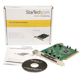 StarTech.com Adaptador Tarjeta PCI USB 2.0 de Alta Velocidad 7 Puertos - 4 Externos y 3 Internos