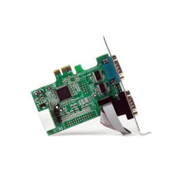 StarTech.com Tarjeta Adaptadora PCI Express PCIe de 2 Puertos Serie RS232 DB9 UART 16550 Serial