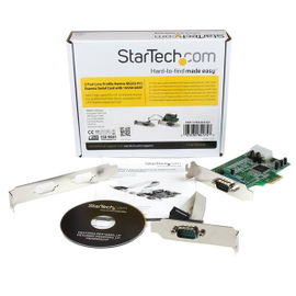 StarTech.com Tarjeta Adaptadora PCI Express de 2 Puertos Serie de Perfil Bajo RS232 UART 16550 Serial