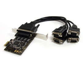 StarTech.com Tarjeta Adaptadora PCI Express PCIe de 4 Puertos Serie con Cable Multiconector RS232 Serial