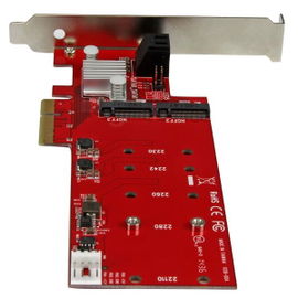 StarTech.com Tarjeta PCI Express Controladora de 2x SSD NGFF M.2 y 2x Puertos SATA III