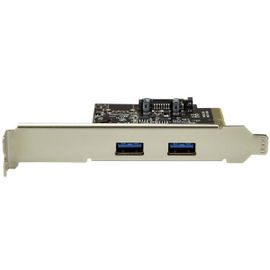 StarTech.com Tarjeta PCI Express de 2 Puertos USB 3.1 - Hub Ladrón Concentrador PCI-E Interno 2x USB A