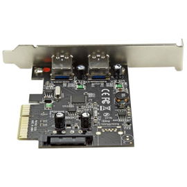 StarTech.com Tarjeta PCI Express de 2 Puertos USB 3.1 - Hub Ladrón Concentrador PCI-E Interno 2x USB A