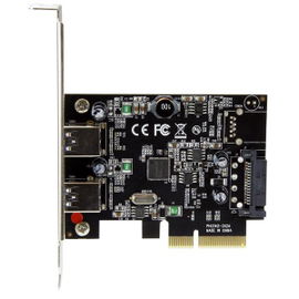 StarTech.com Tarjeta PCI Express de 2 Puertos USB 3.1 - Hub Ladrón Concentrador PCI-E Interno 2x USB A