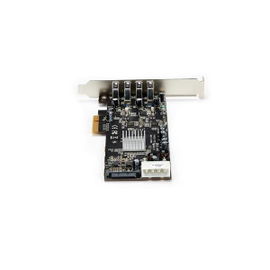 StarTech.com Adaptador Tarjeta PCI Express PCI-E 4 Puertos USB 3.0 UASP 2 Canales de 5Gbps con Alimentación Molex SATA