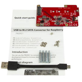 StarTech.com Conversor Adaptador USB a M.2 NGFF SATA SSD para Placas de Desarrollo y Raspberry Pi - con Accesorios