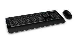 Microsoft Wireless Desktop 3050 teclado RF inalámbrico QWERTY Inglés de EE. UU. Negro
