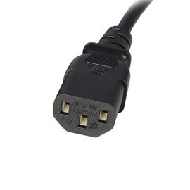 StarTech.com Cable 14 AWG Extensor de Extensión Estándar de 90cm de Alimentación de Ordenador C14 a C13