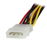 StarTech.com Adaptador Cable 30cm Divisor de 4 Pines LP4 a Doble SATA Cierre Seguridad Pestillo Latches