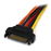 StarTech.com Cable 0,15m Adaptador Bifurcador Divisor Splitter Alimentación SATA Latching Cierre Pestillo - 2x Hembra