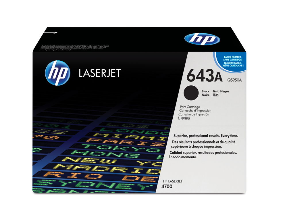 HP 643A cartucho de tóner 1 pieza(s) Original Negro HP 643A cartucho de tóner 1 pieza(s) Original Negro