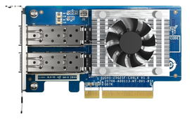 TARJETA DE RED QNAP QXG-25G2SF-CX6 DUAL-PORT SFP28 25GBE NETWORK EXPANSION CARD; LOW-PROFILE FORM FACTOR; PCIE GEN4 X8