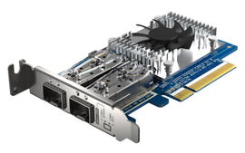 TARJETA DE RED QNAP QXG-25G2SF-CX6 DUAL-PORT SFP28 25GBE NETWORK EXPANSION CARD; LOW-PROFILE FORM FACTOR; PCIE GEN4 X8